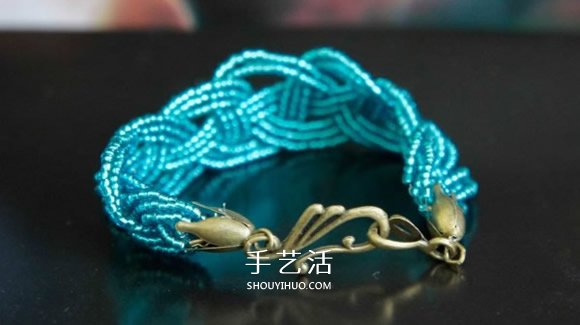 串珠寬手鐲編織圖解 好看串珠手鐲的編法步驟 -  itrip.net.cn