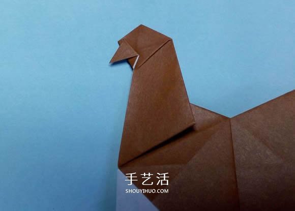 折紙母雞的方法圖解 怎么折母雞的折法步驟 -  itrip.net.cn