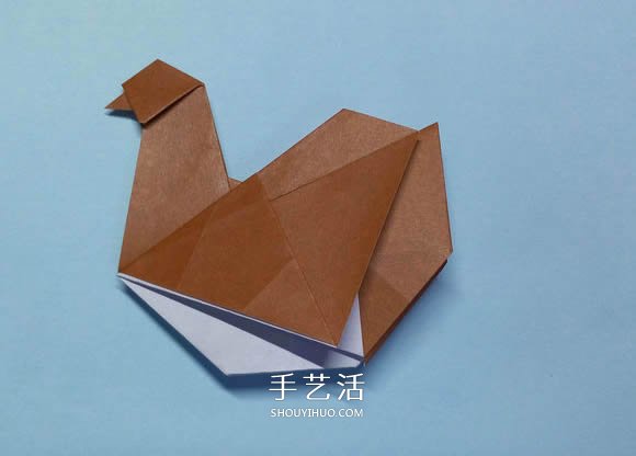 折紙母雞的方法圖解 怎么折母雞的折法步驟 -  itrip.net.cn