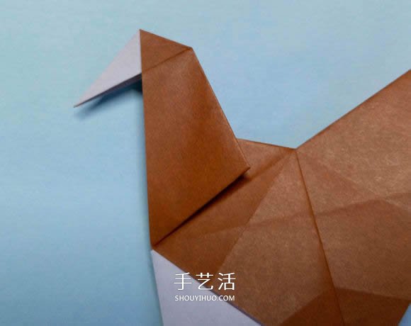 折紙母雞的方法圖解 怎么折母雞的折法步驟 -  itrip.net.cn