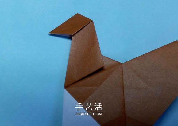 折紙母雞的方法圖解 怎么折母雞的折法步驟 -  itrip.net.cn
