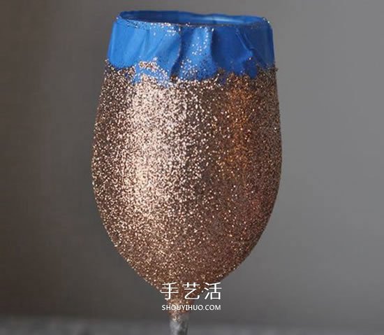 華麗高腳杯改造教程 閃粉改造高腳玻璃杯DIY -  itrip.net.cn