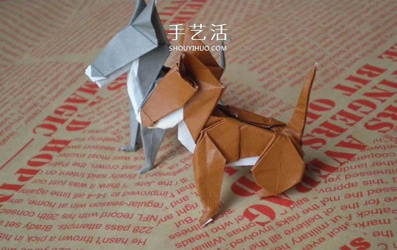 可愛小狗的折法圖解 手工折紙小狗的步驟圖 -  itrip.net.cn