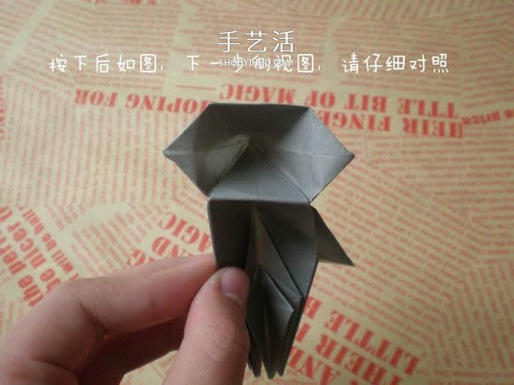 可愛小狗的折法圖解 手工折紙小狗的步驟圖 -  itrip.net.cn