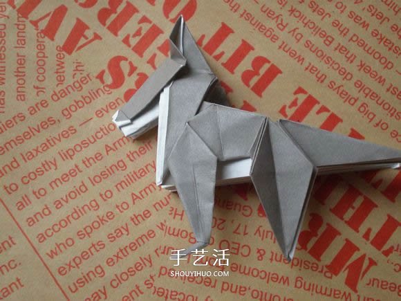 可愛小狗的折法圖解 手工折紙小狗的步驟圖 -  itrip.net.cn