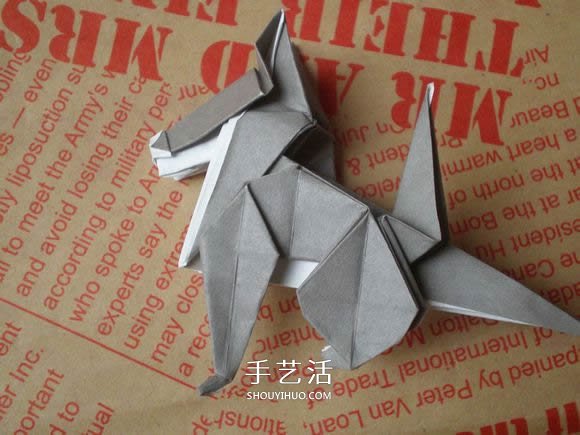 可愛小狗的折法圖解 手工折紙小狗的步驟圖 -  itrip.net.cn