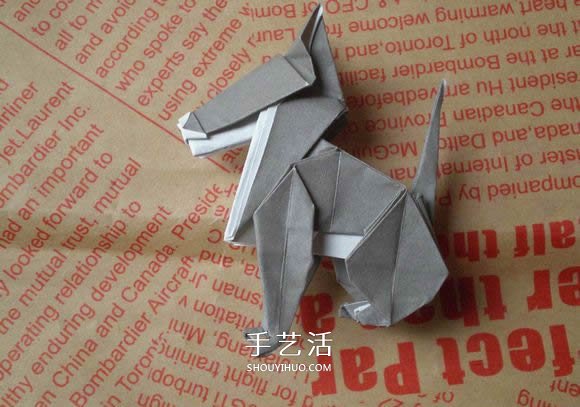 可愛小狗的折法圖解 手工折紙小狗的步驟圖 -  itrip.net.cn