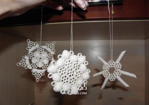 意大利面制作雪花掛飾 自制意大利面雪花方法 -  itrip.net.cn