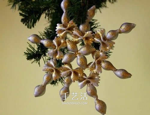 意大利面制作雪花掛飾 自制意大利面雪花方法 -  itrip.net.cn