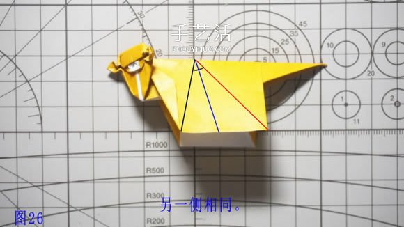 逼真的猴子折紙圖解 手工折紙小猴子的折法 -  itrip.net.cn