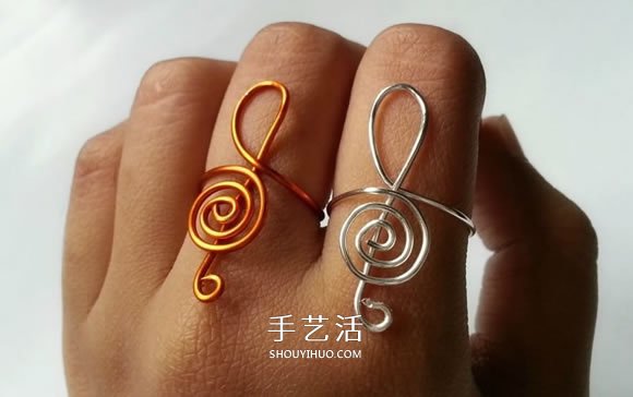 金屬絲制作高音符戒指 自制優(yōu)雅戒指的方法 -  itrip.net.cn