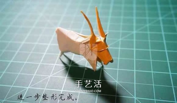 逼真山羊的折紙方法 手工折紙立體山羊圖解 -  itrip.net.cn