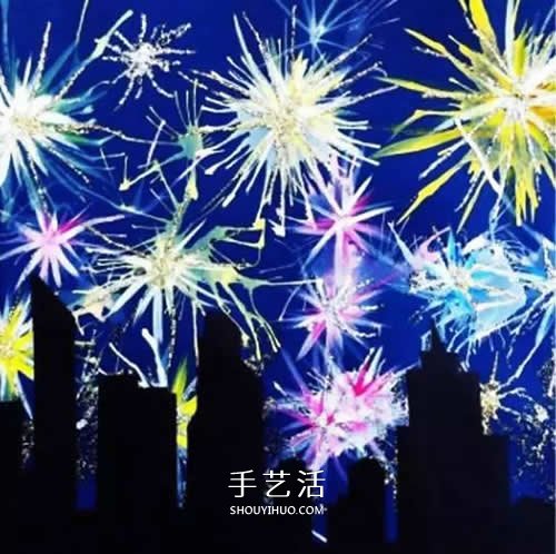 國(guó)慶節(jié)煙花手工制作 幼兒DIY絢麗煙花夜景 -  itrip.net.cn