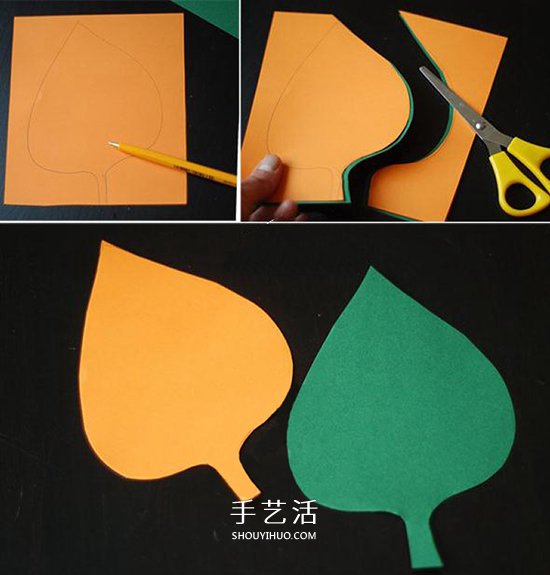 簡(jiǎn)單樹葉裝飾畫制作 兒童卡紙樹葉畫的做法 -  itrip.net.cn