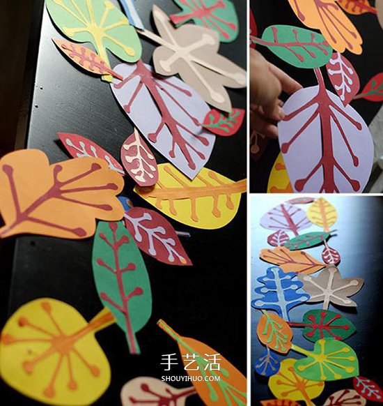 簡(jiǎn)單樹葉裝飾畫制作 兒童卡紙樹葉畫的做法 -  itrip.net.cn