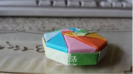 八角形紙盒的折法圖解 手工折紙彩虹盒子步驟 -  itrip.net.cn