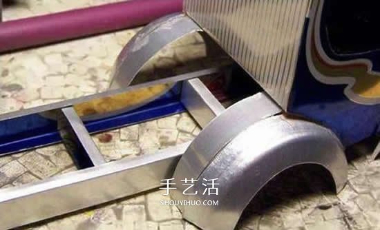 易拉罐做汽車步驟圖解 易拉罐卡車DIY教程 -  itrip.net.cn