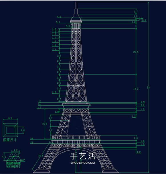 竹簽手工制作埃菲爾鐵塔模型的詳細(xì)圖解教程 -  itrip.net.cn