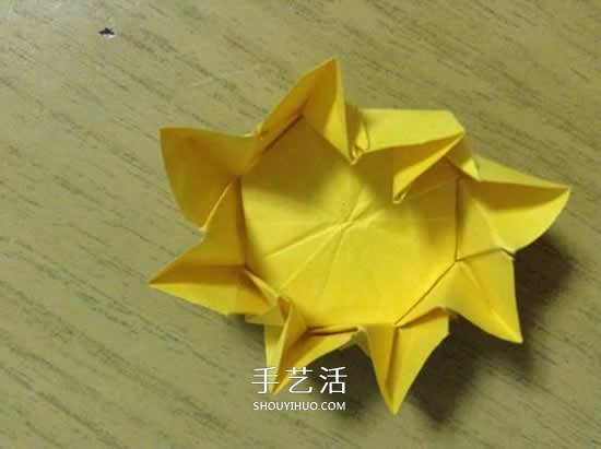 向日葵折紙步驟圖解 詳細(xì)折紙向日葵的方法 -  itrip.net.cn