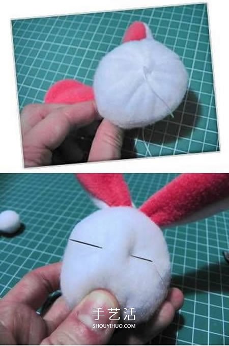 不織布兔子玩偶的做法 手工布藝兔子布偶DIY -  itrip.net.cn