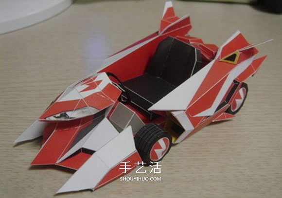 尖鋒SR跑車(chē)紙模型圖紙 卡紙做跑車(chē)模型展開(kāi)圖 -  itrip.net.cn