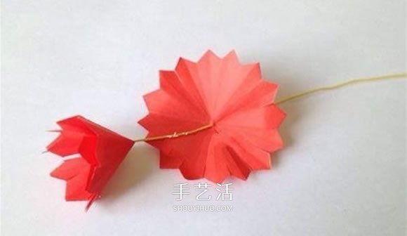 母親節(jié)康乃馨花的做法 彩紙康乃馨手工制作 -  itrip.net.cn