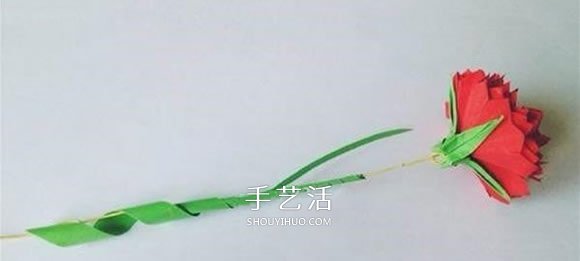 母親節(jié)康乃馨花的做法 彩紙康乃馨手工制作 -  itrip.net.cn