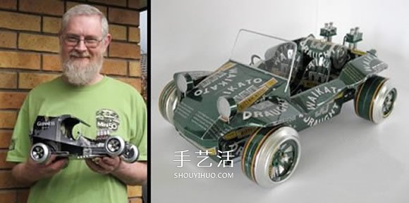 易拉罐汽車模型制作圖片 易拉罐做車輛模型作品 -  itrip.net.cn