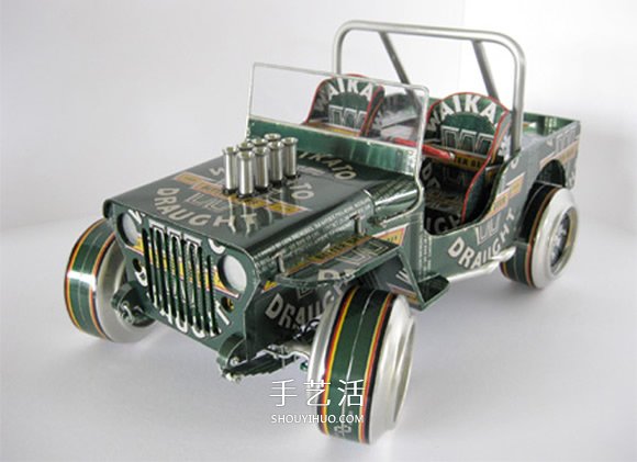 易拉罐汽車模型制作圖片 易拉罐做車輛模型作品 -  itrip.net.cn