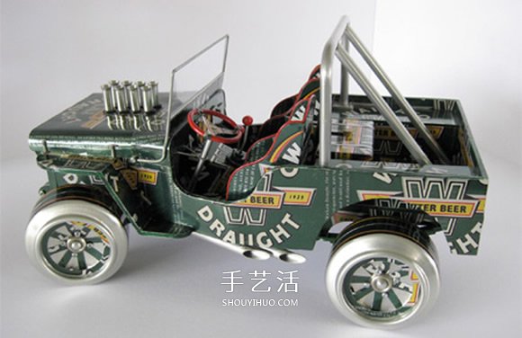易拉罐汽車模型制作圖片 易拉罐做車輛模型作品 -  itrip.net.cn
