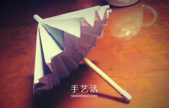 迷你油紙傘制作方法 折紙做油紙傘圖解教程 -  itrip.net.cn