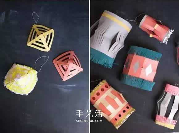 四種簡單紙燈籠的做法 幼兒手工燈籠制作教程 -  itrip.net.cn