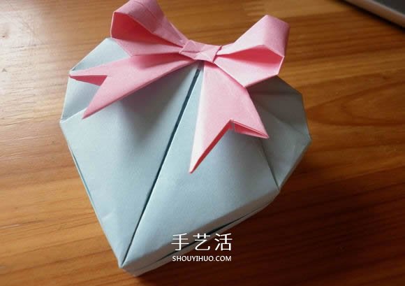 帶蓋子愛心盒子的折法 情人節(jié)愛心盒子折紙 -  itrip.net.cn