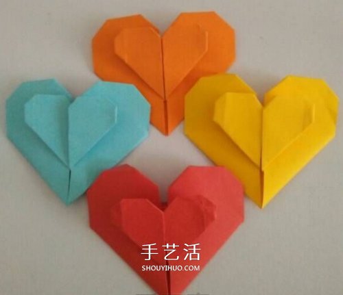 心心相印的折法步驟圖 手工折紙心心相印圖解 -  itrip.net.cn
