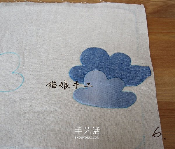 不織布制作祥云桌墊 布藝手工制作云朵桌墊 -  itrip.net.cn