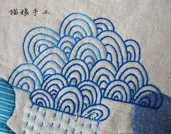 不織布制作祥云桌墊 布藝手工制作云朵桌墊 -  itrip.net.cn