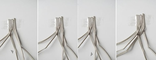 皮繩手鏈編法DIY圖解 皮繩手工編織簡約手鏈 -  itrip.net.cn