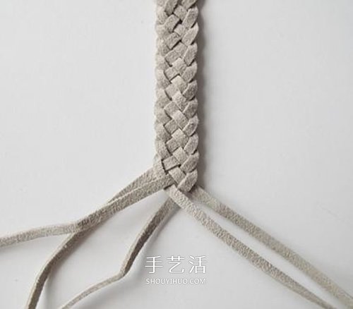 皮繩手鏈編法DIY圖解 皮繩手工編織簡約手鏈 -  itrip.net.cn