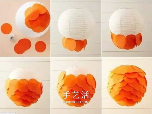 圓燈籠的制作方法圖解 手工簡易紙燈籠的做法 -  itrip.net.cn