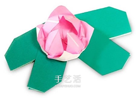 簡(jiǎn)單蓮花的折紙方法圖解 含花朵和葉子的折法 -  itrip.net.cn