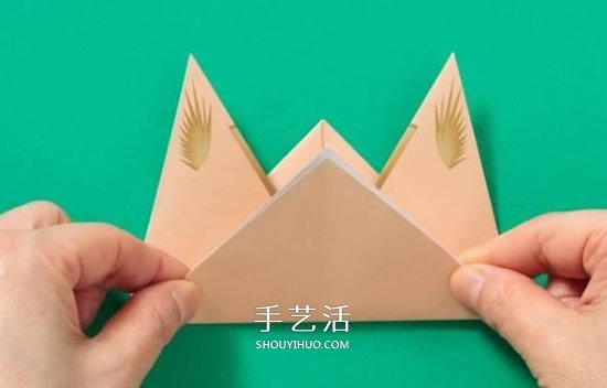 兔子手偶的折紙方法 簡易手偶兔的折法圖解 -  itrip.net.cn