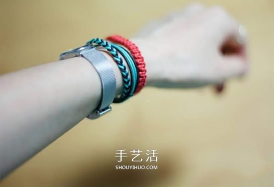 四股繩手鏈編法圖解 四根繩子編手鏈的教程 -  itrip.net.cn
