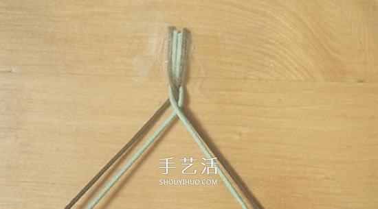 四股繩手鏈編法圖解 四根繩子編手鏈的教程 -  itrip.net.cn