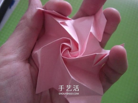 福山玫瑰折法圖解教程 清晰大圖福山玫瑰折紙 -  itrip.net.cn