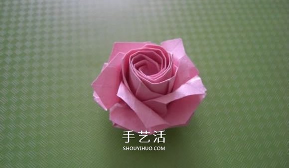 福山玫瑰折法圖解教程 清晰大圖福山玫瑰折紙 -  itrip.net.cn