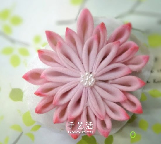不織布做荷花發(fā)卡圖解 手工布藝蓮花發(fā)飾DIY -  itrip.net.cn