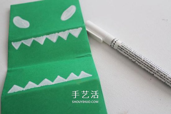 怪獸手偶的折法圖解 幼兒折紙小怪獸手偶玩具 -  itrip.net.cn