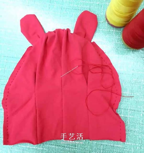 不織布嬰兒帽的做法 手工布藝兔子寶寶帽制作 -  itrip.net.cn
