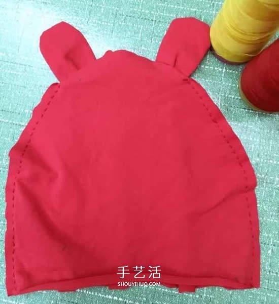 不織布嬰兒帽的做法 手工布藝兔子寶寶帽制作 -  itrip.net.cn