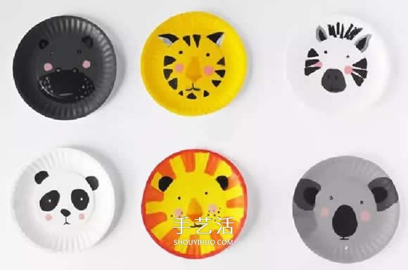 幼兒園餐盤畫作品 在餐盤里畫出卡通小動(dòng)物 -  itrip.net.cn